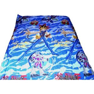 Vintage YU-GI-OH! Kazuki Takahashi 1996 twin blanket quilt bedspread 64 x 86"